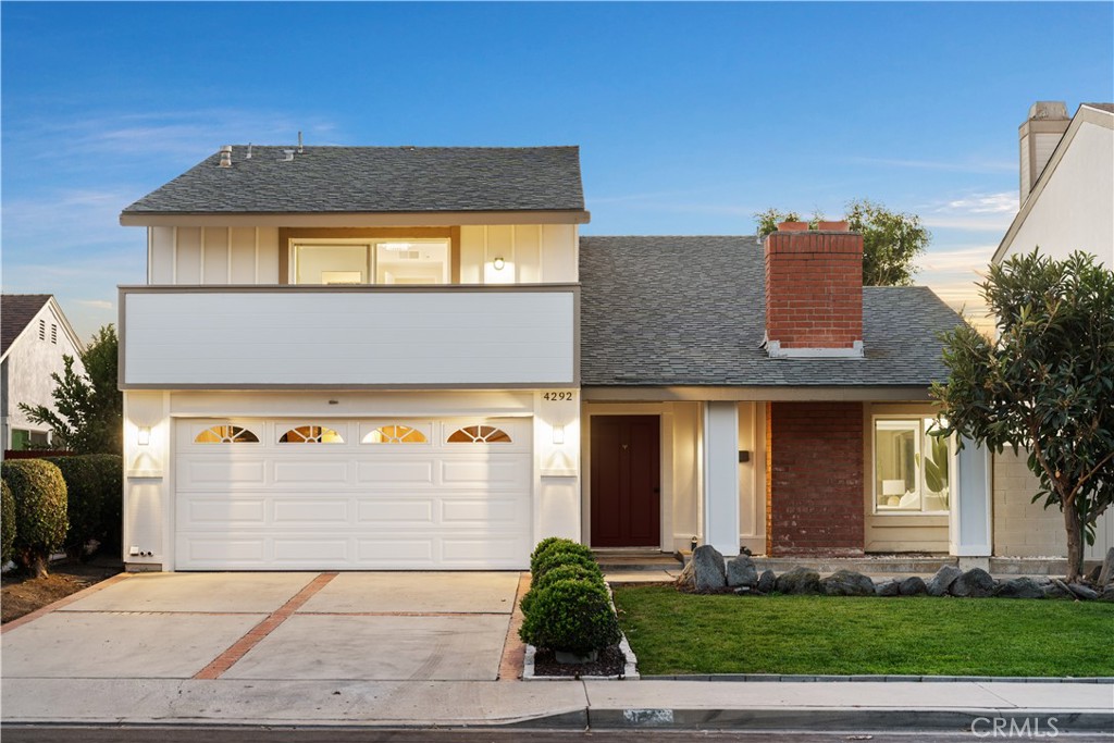 a front view of a house