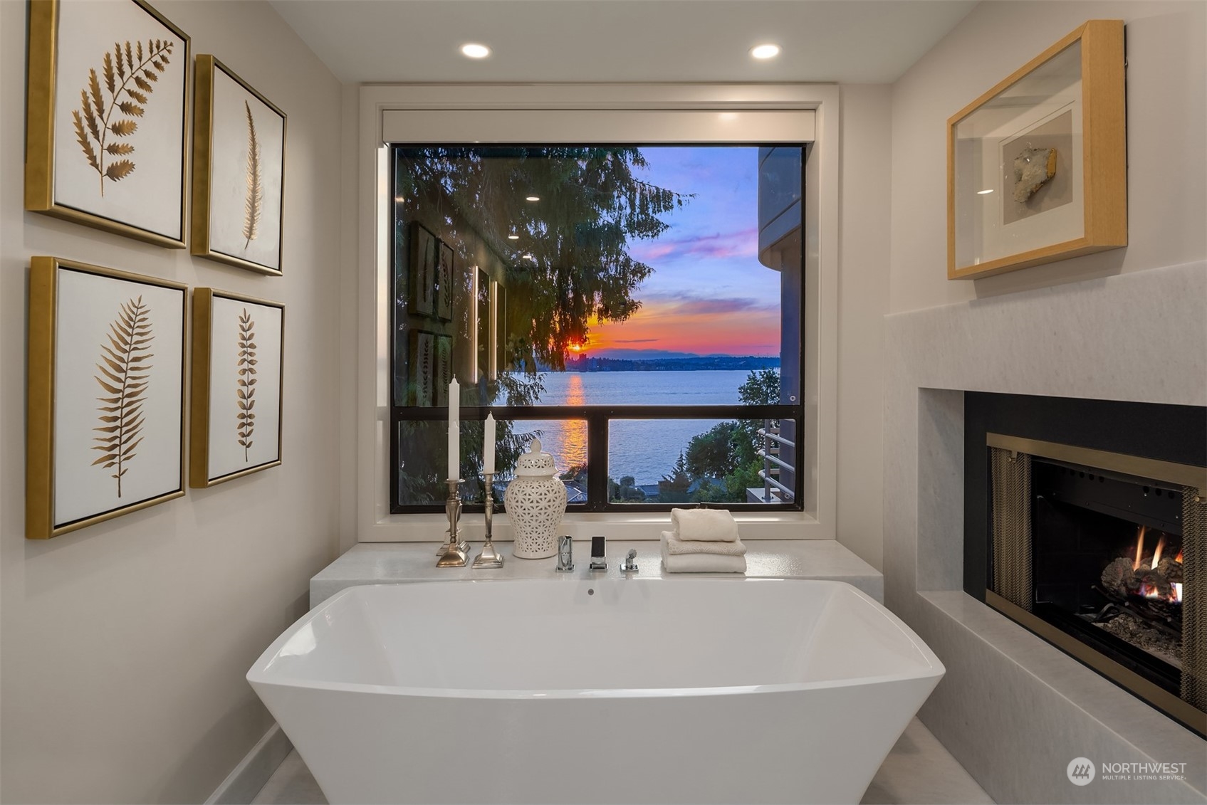 7329 Northeast 18th Street Medina, WA 98039 - Photo 24 of 39 a spacious bathroom with a mirror and a bathtub