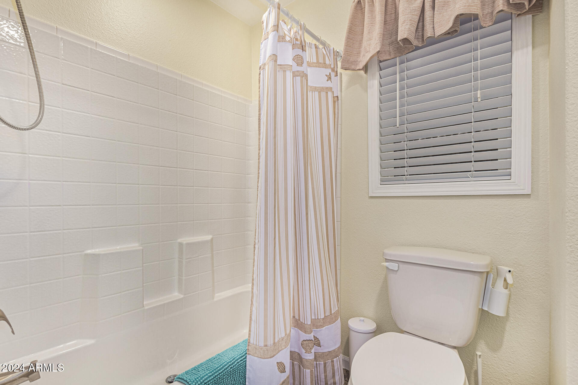 10220 East Apache Trail, Unit 213 Apache Junction, AZ 85120 - Photo 17 of 30 a white toilet sitting next to a shower curtain