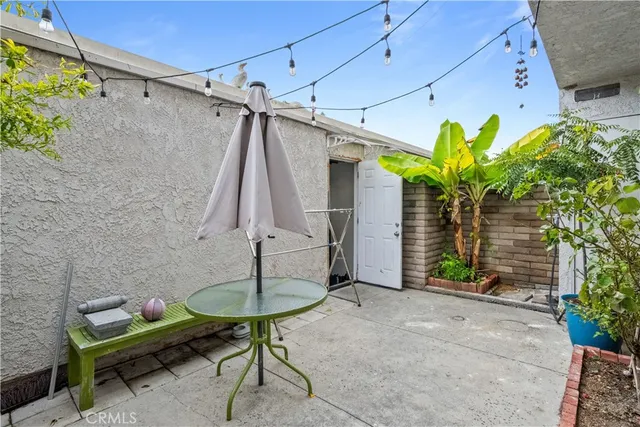 a view of a chairs in a patio