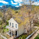 a view of a bench in a garden