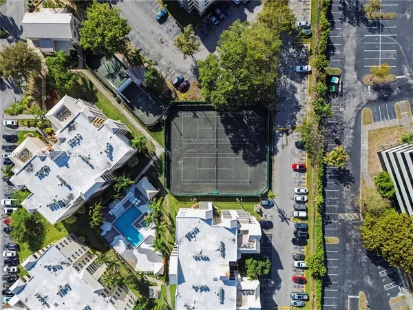 an aerial view of a city