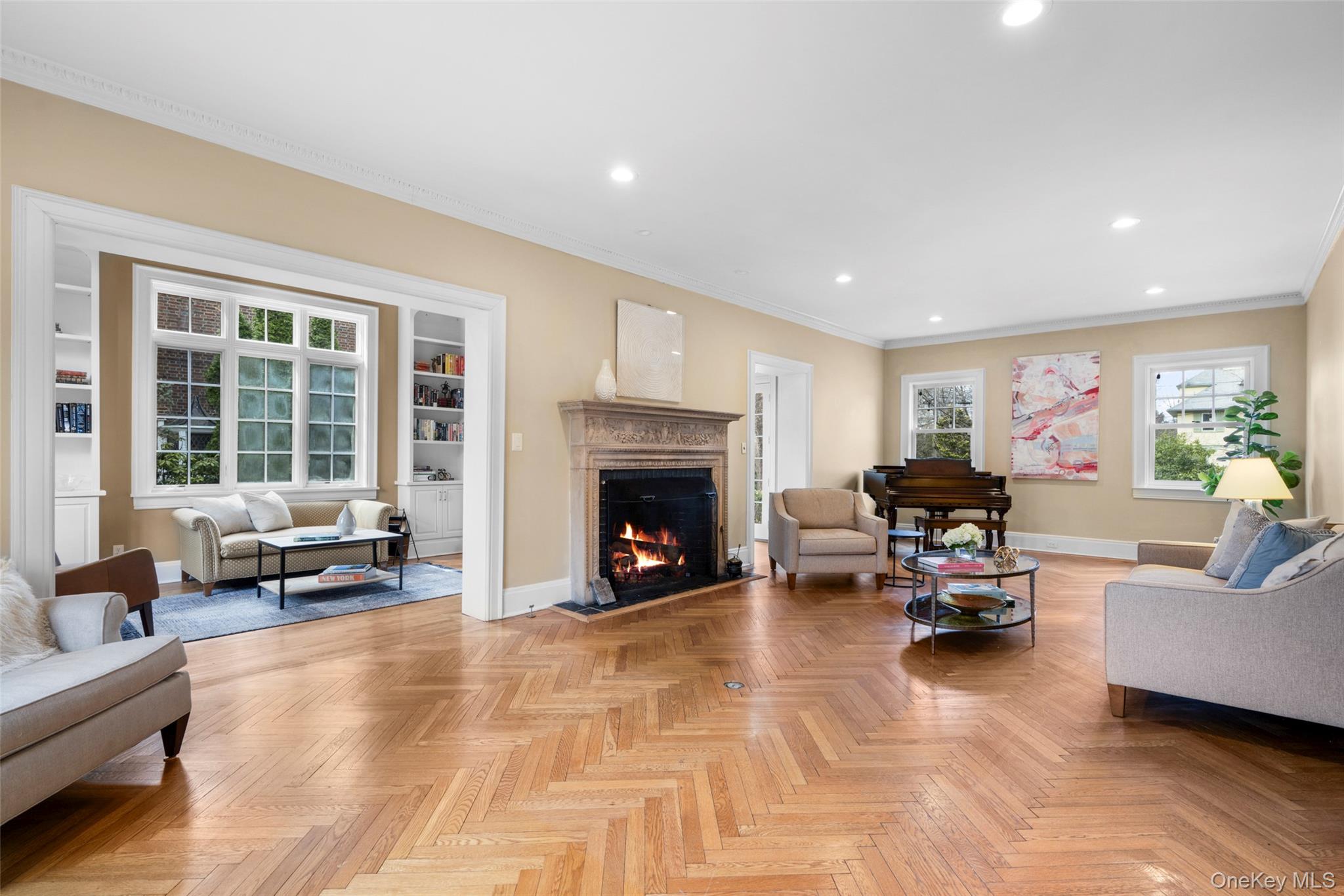 80 Forest Avenue New Rochelle, NY 10804 - Photo 6 of 48 a living room with furniture and a fireplace