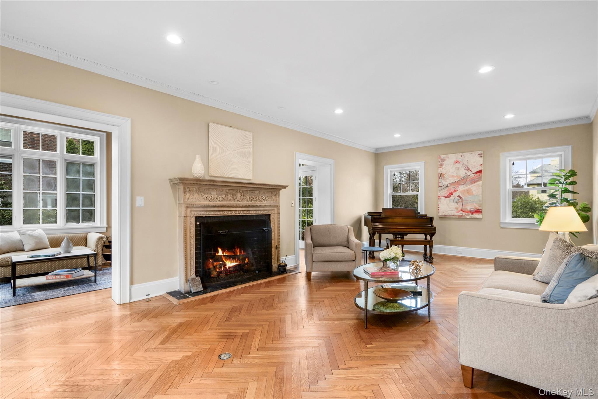 80 Forest Avenue New Rochelle, NY 10804 - Photo 7 of 48 a living room with furniture and a fireplace