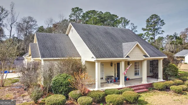 front view of a house with a porch