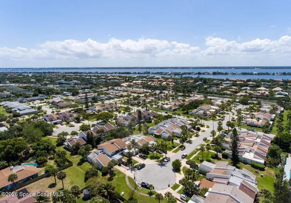 an aerial view of a city