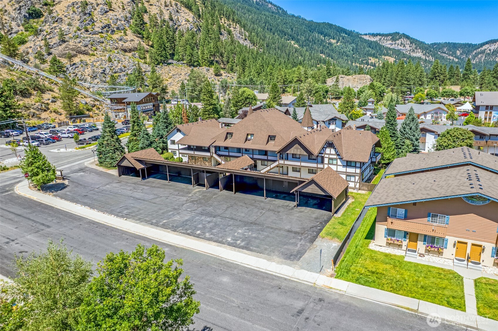 110 Icicle Road, Unit K Leavenworth, WA 98826 - Photo 23 of 26 an aerial view of a house with a garden and plants