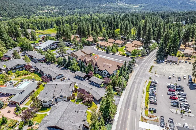 an aerial view of multiple house