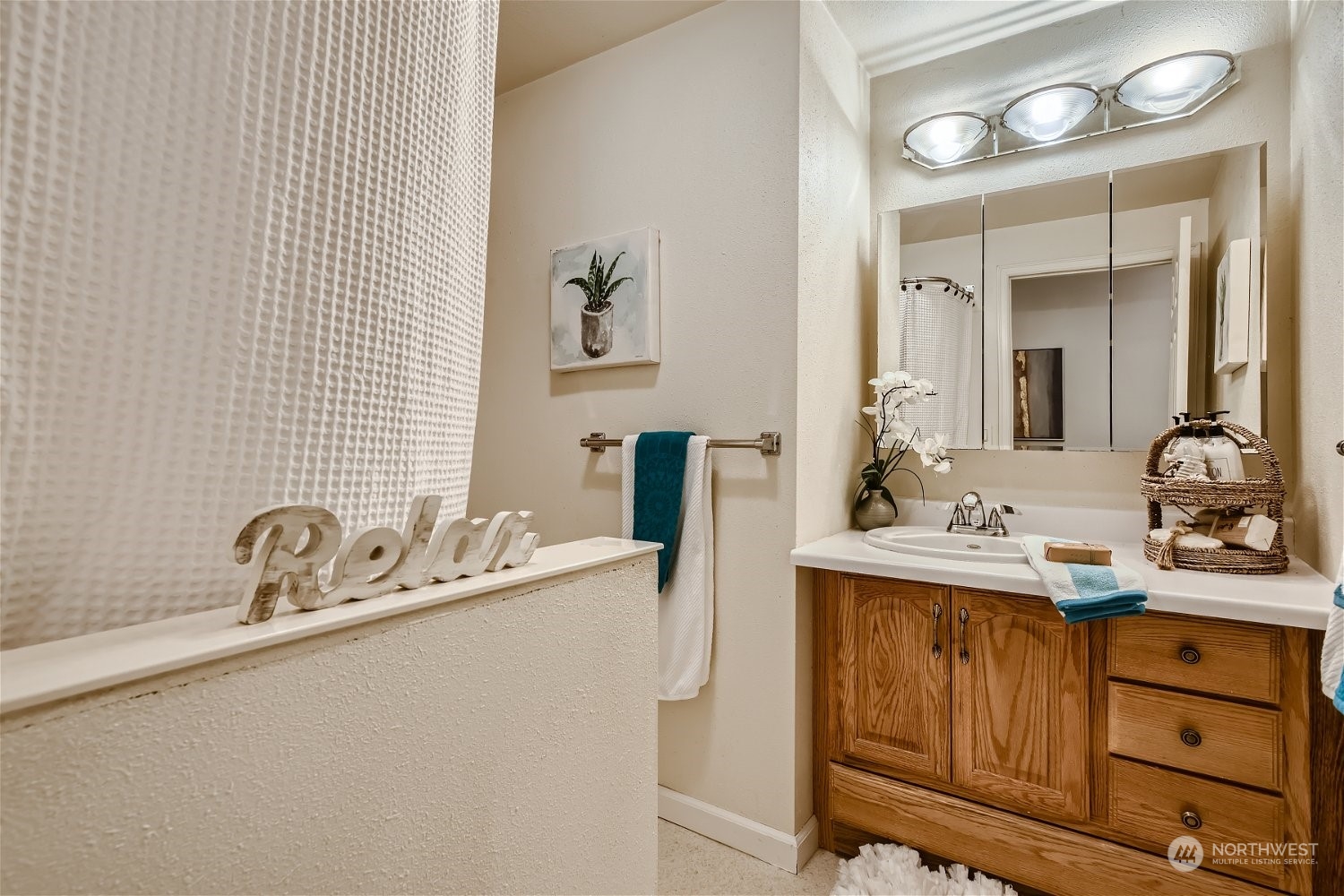 22020 6th Avenue West Bothell, WA 98021 - Photo 22 of 28 a bathroom with a sink and a mirror