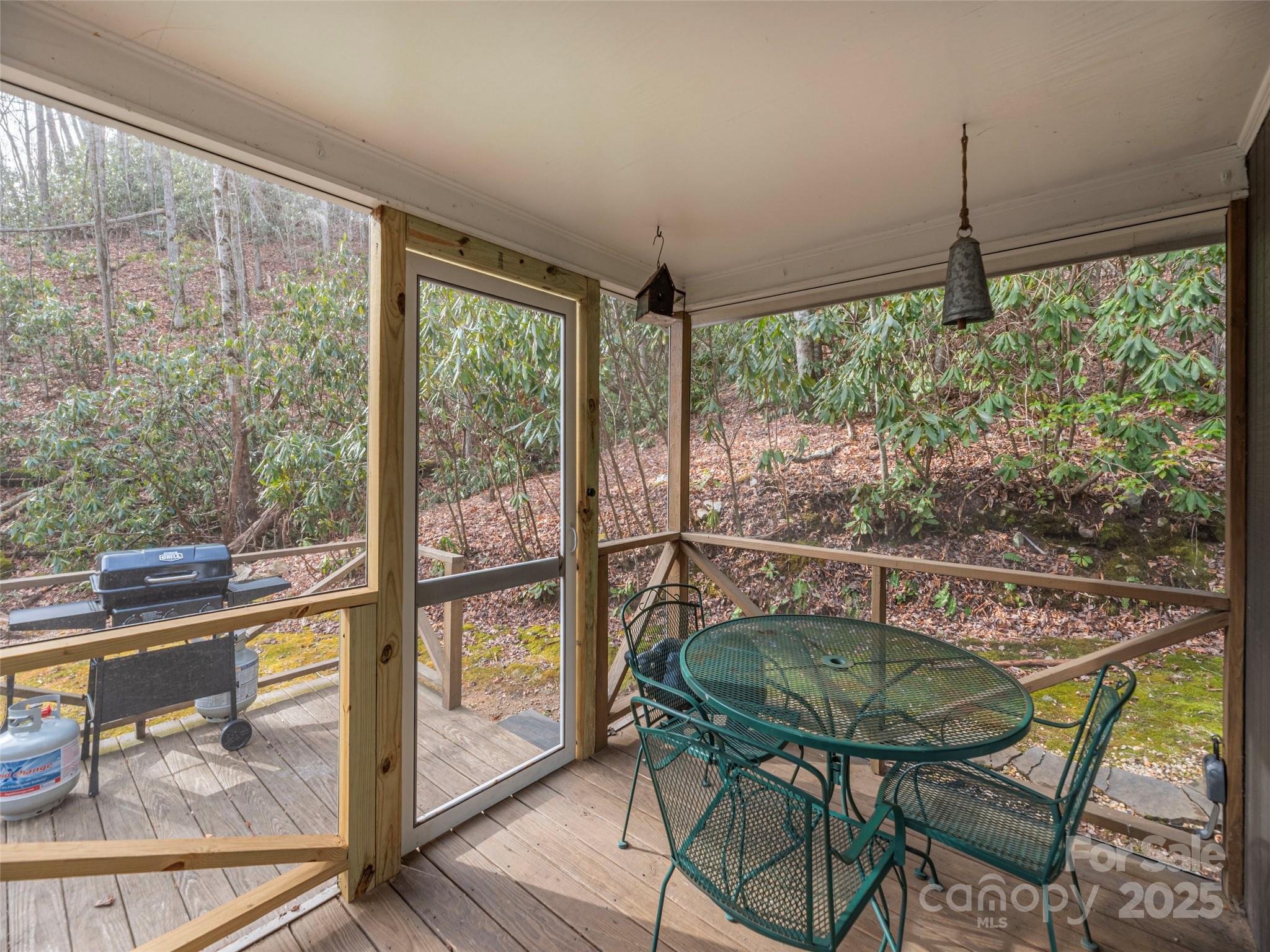 155 Mull Cove Road Maggie Valley, NC 28751 - Photo 14 of 19 a view of a dining room with furniture window and outside view