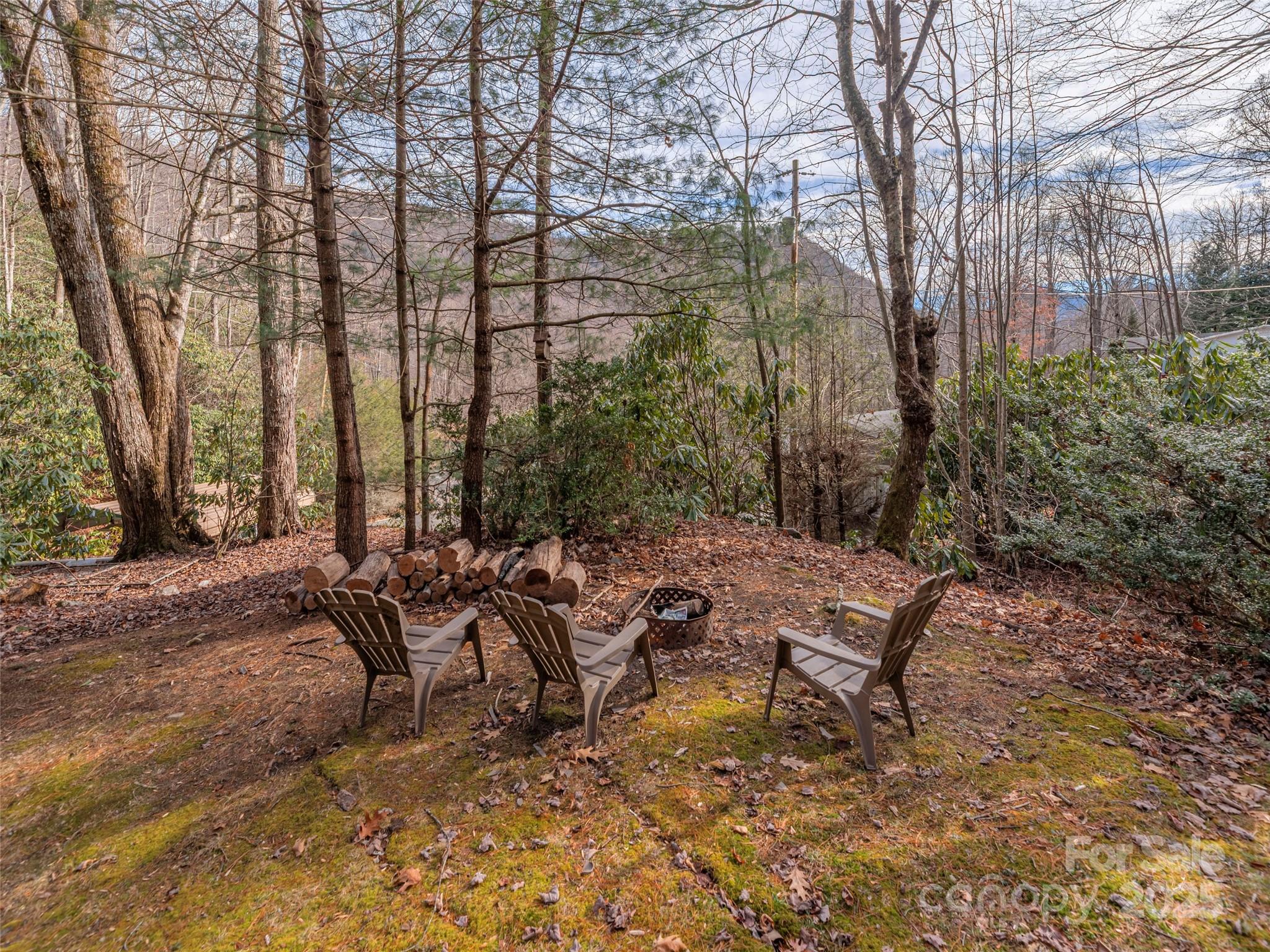155 Mull Cove Road Maggie Valley, NC 28751 - Photo 16 of 19 a view of a backyard with sitting area