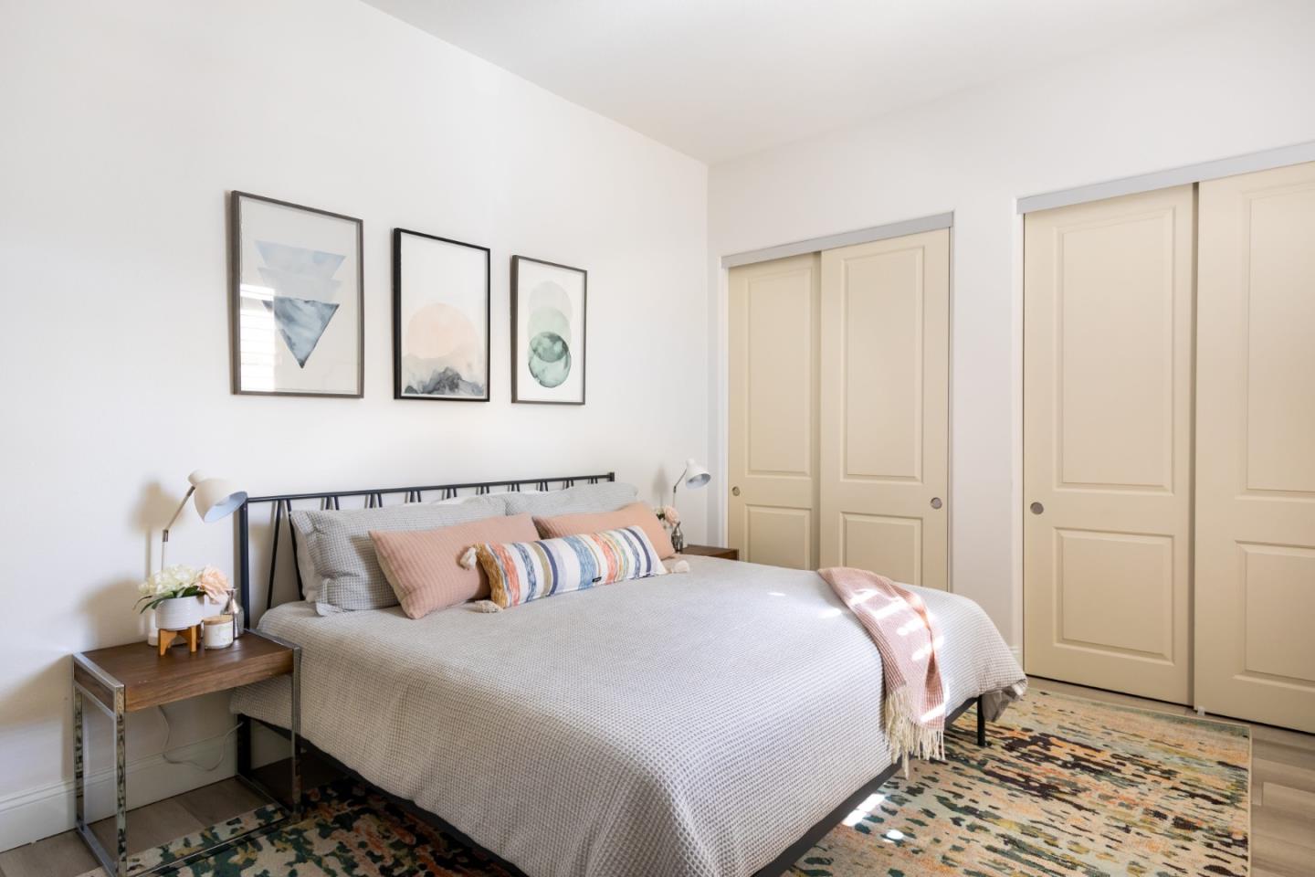 49133 Jordan Street Indio, CA 92201 - Photo 43 of 60 a bedroom with a bed and wooden floor