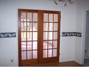 Doors to sunroom