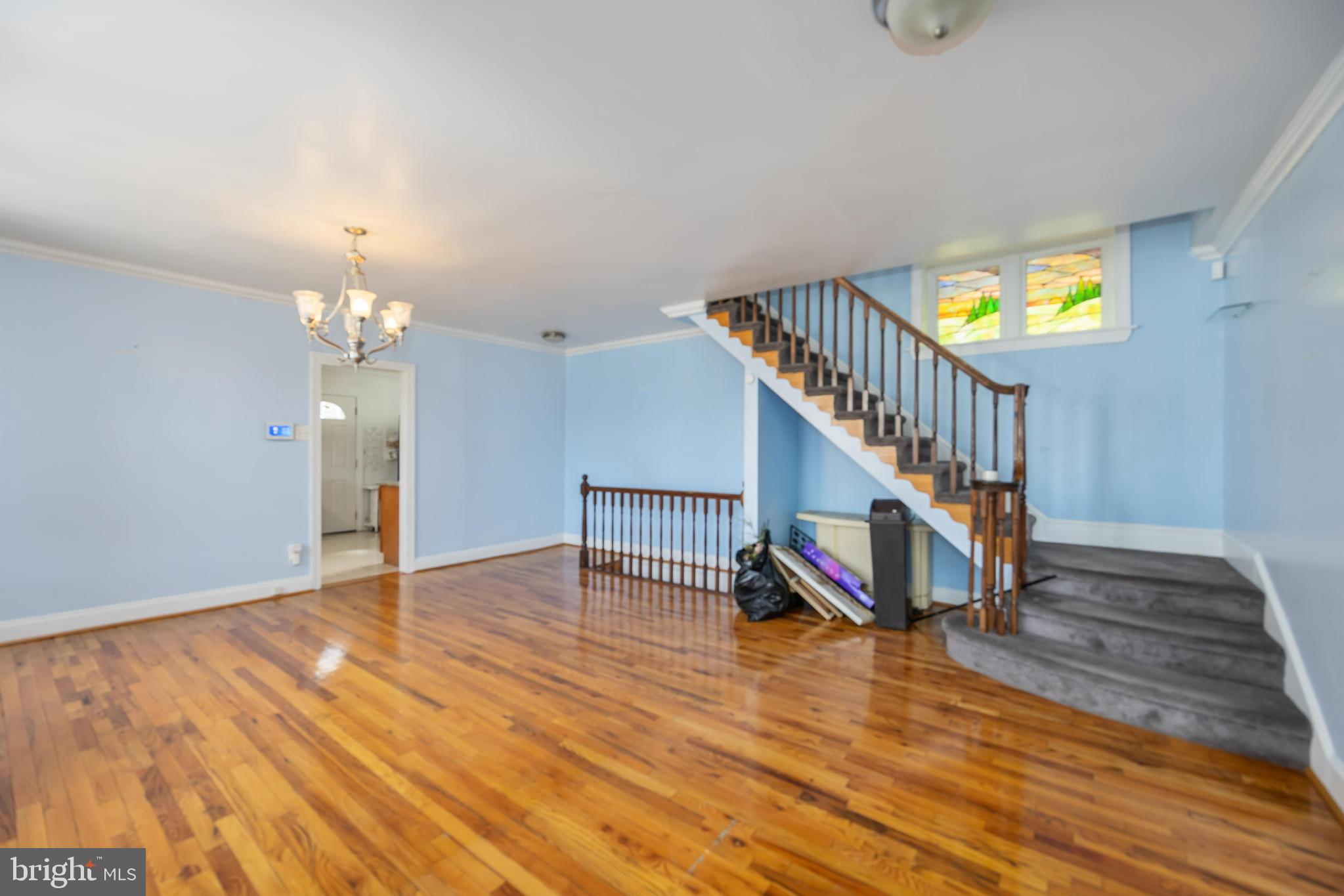 537 Elm Avenue Upper Darby, PA 19082 - Photo 13 of 30 a view of entryway and hall with wooden floor