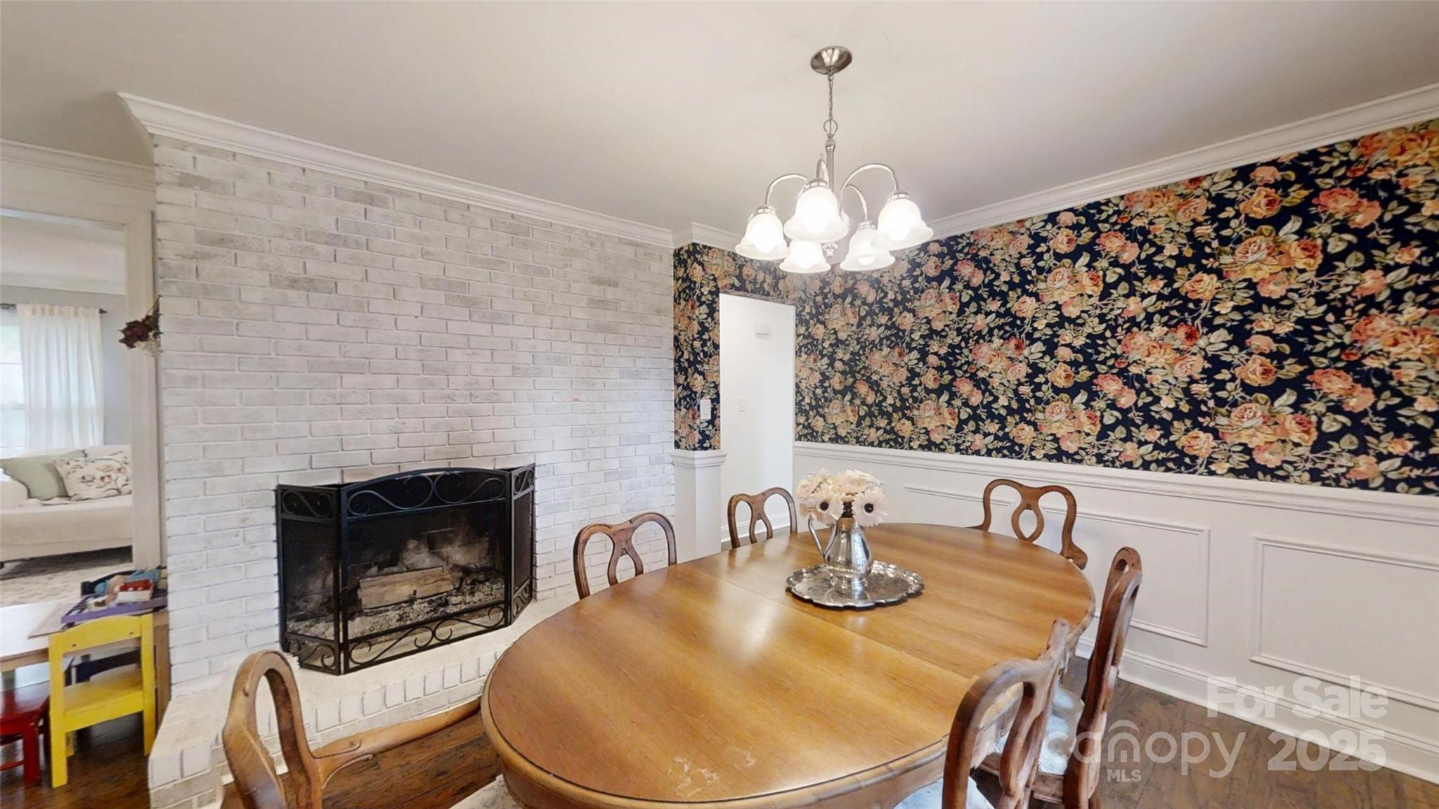 5298 Hoover Elmore Road Vale, NC 28168 - Photo 13 of 29 a view of a dining room with furniture and chandelier