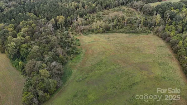 a view of a field with an ocean view