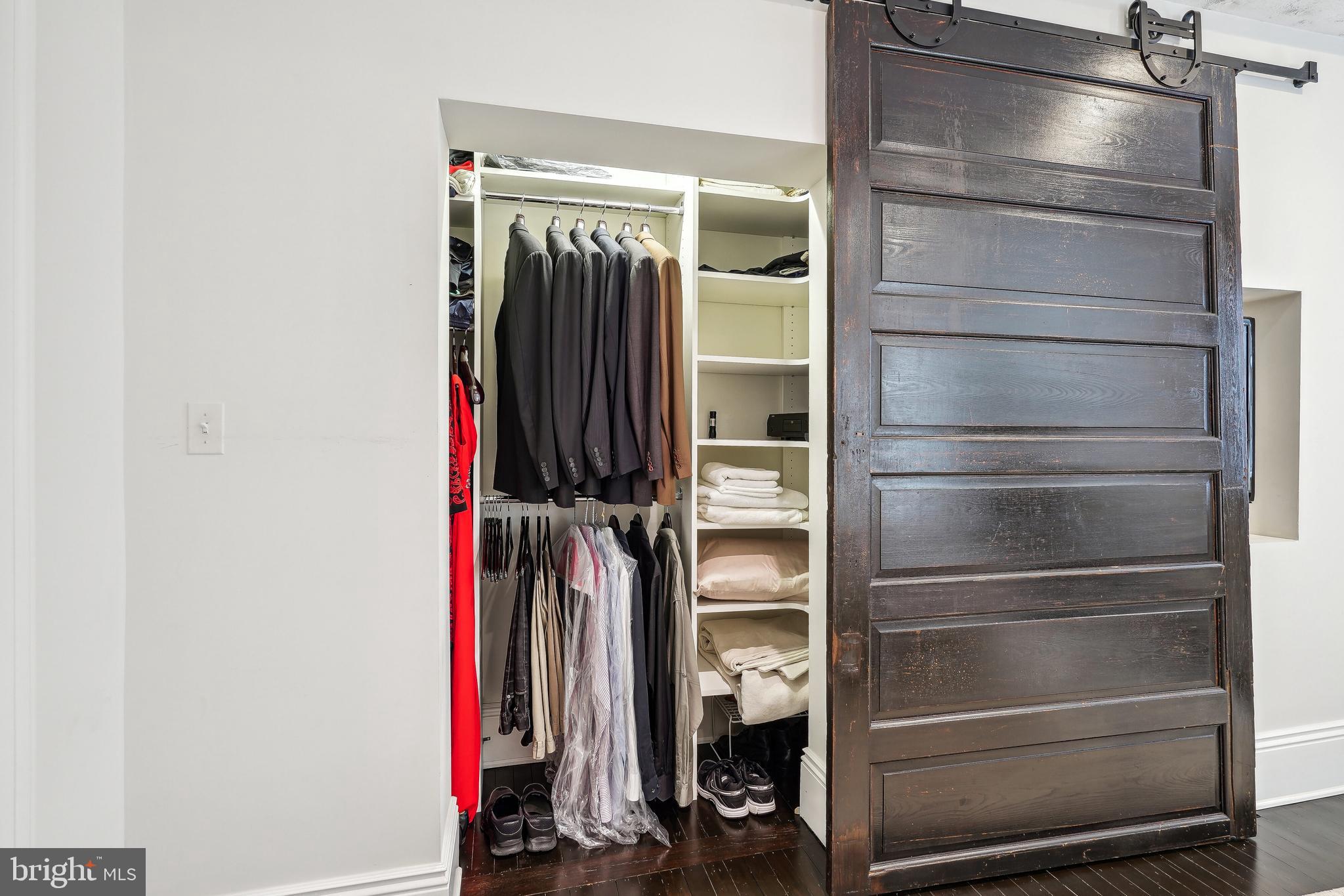 3426 16th Street Northwest, Unit 201 & 202 Washington, DC 20010 - Photo 29 of 37 Closet | barn door
