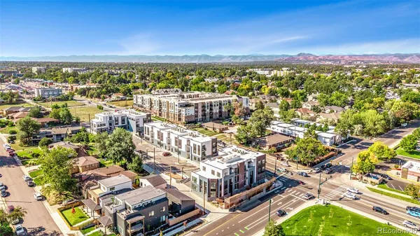 an aerial view of residential building with outdoor space