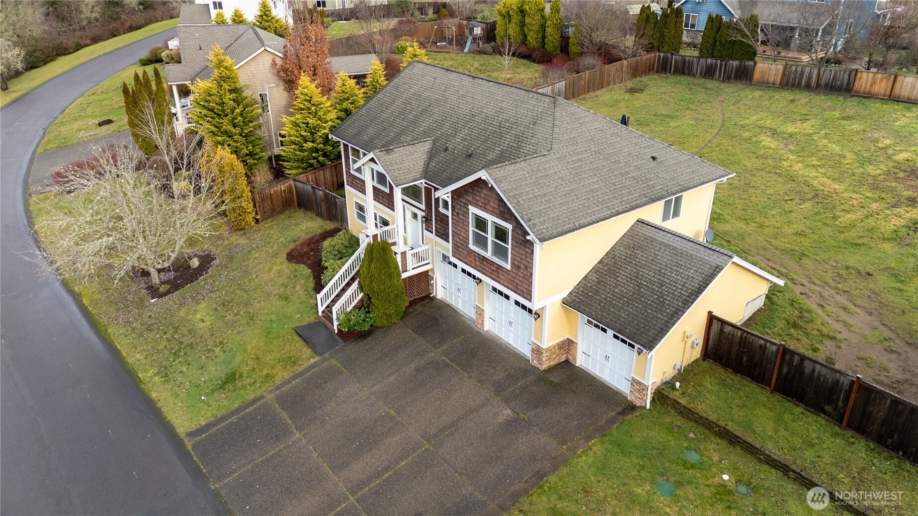 9723 Phillips Road Southeast Port Orchard, WA 98367 - Photo 35 of 37 an aerial view of a house having outdoor space