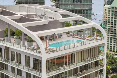 a view of a building with large windows