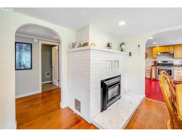 a view of kitchen and living room