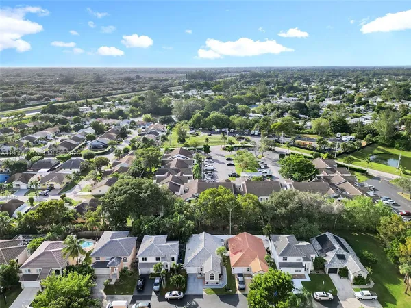 an aerial view of a city