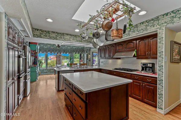 a spacious bathroom with a bathtub and shower
