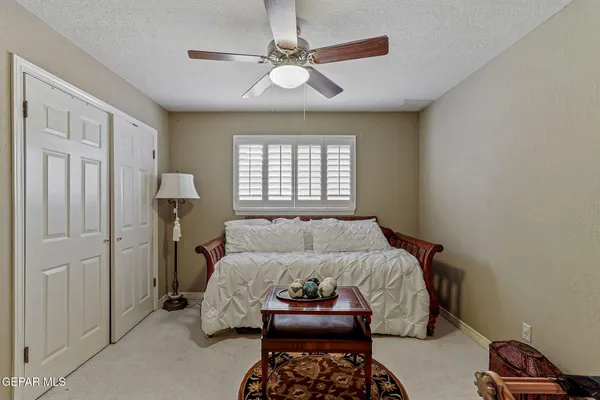 a aerial view of a house with a yard