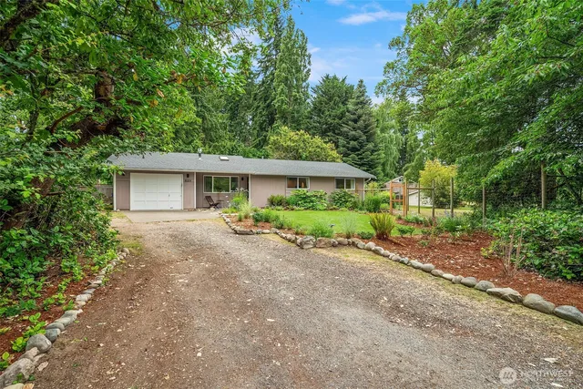 front view of a house with a street
