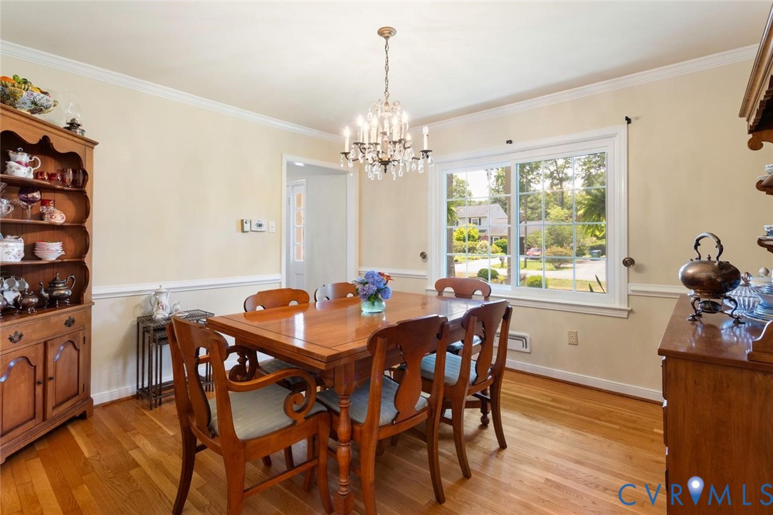 10260 Maplested Lane Henrico, VA 23229 - Photo 13 of 38 Dining area featuring wood-finish flooring and a c
