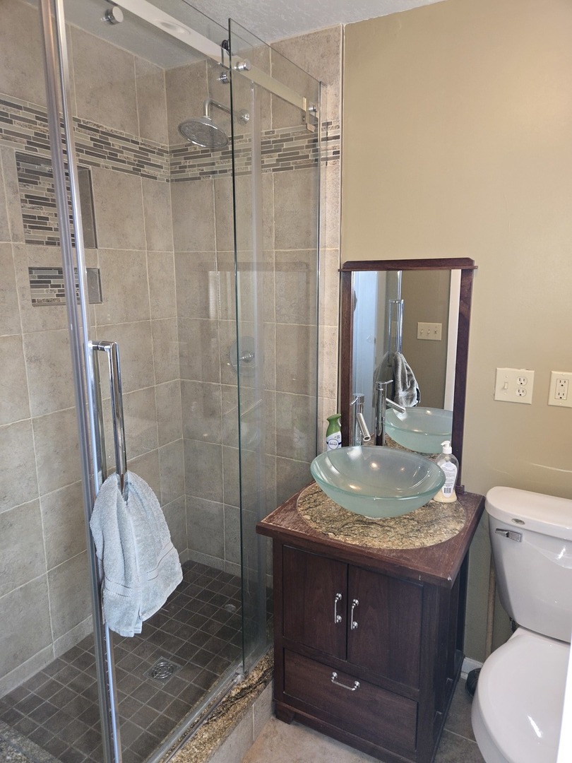 1309 Crest Lane Rochelle, IL 61068 - Photo 9 of 18 a bathroom with a toilet a sink and shower