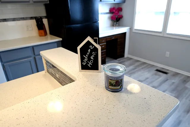 a close view of dining table