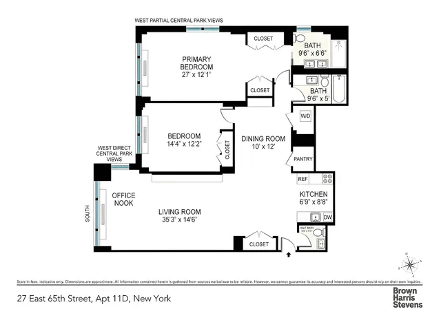 $995,000 | 27 East 65th Street, Unit 11D | Lenox Hill