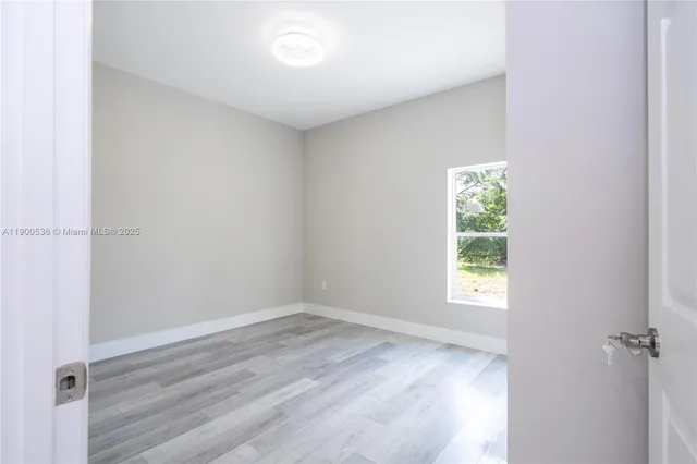 an empty room with a window