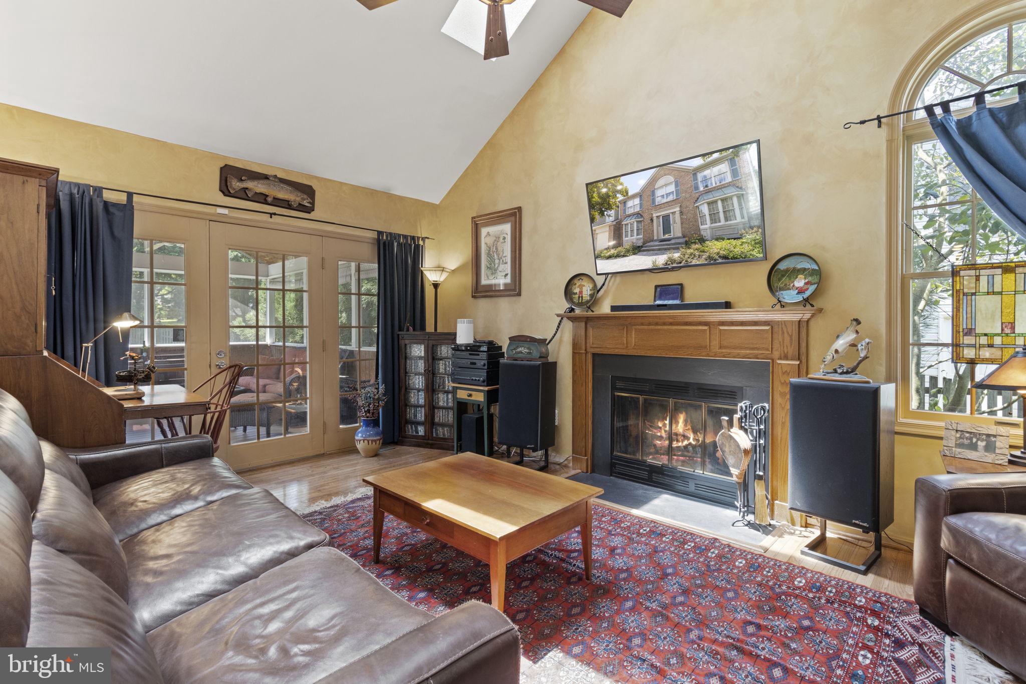 Family room with access to screen porch