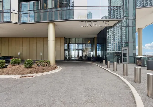 an aerial view of a city