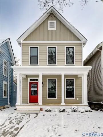 a front view of a house