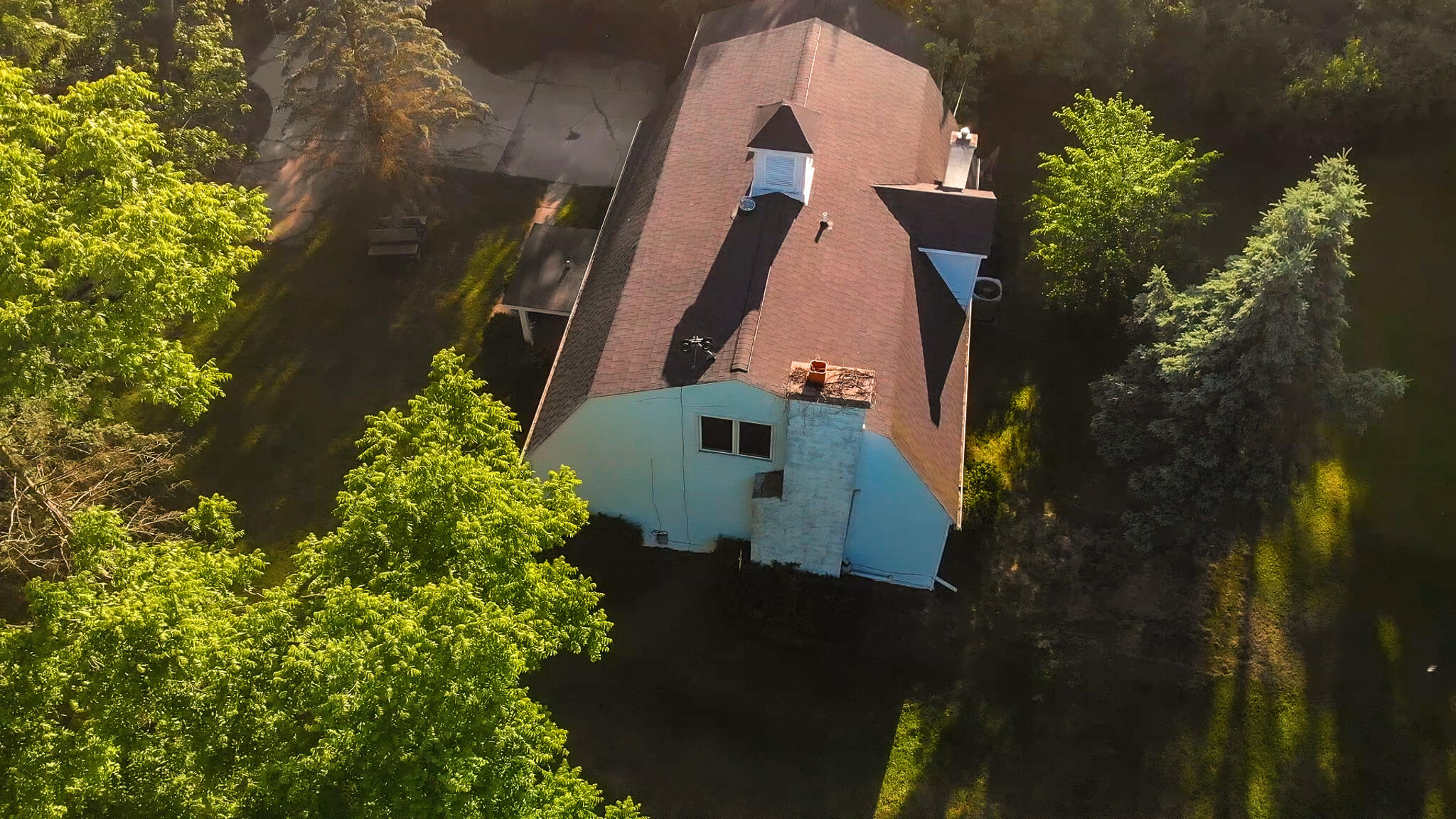 8703 Brookville Road Plymouth, MI 48170 - Photo 6 of 64 side of house drone