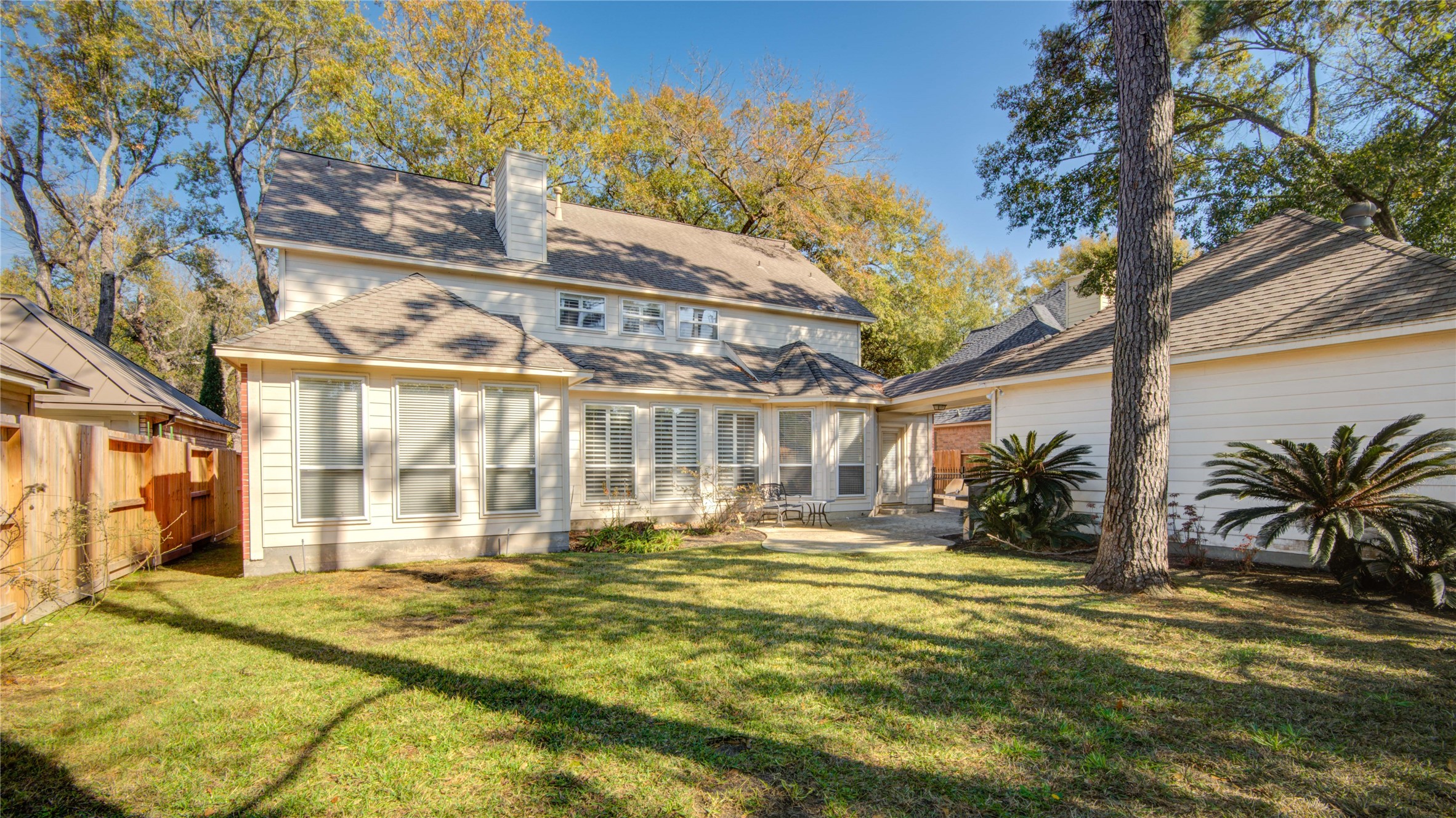 13215 Jessica Lane Houston, TX 77069 - Photo 28 of 33 From the backyard, the home’s exterior and outdoor space come together to create a comfortable place to relax and unwind.
