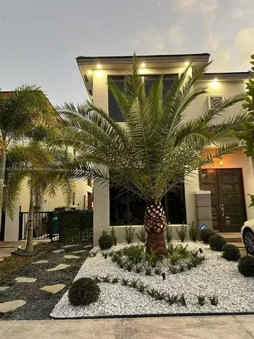 a view of a building with a patio