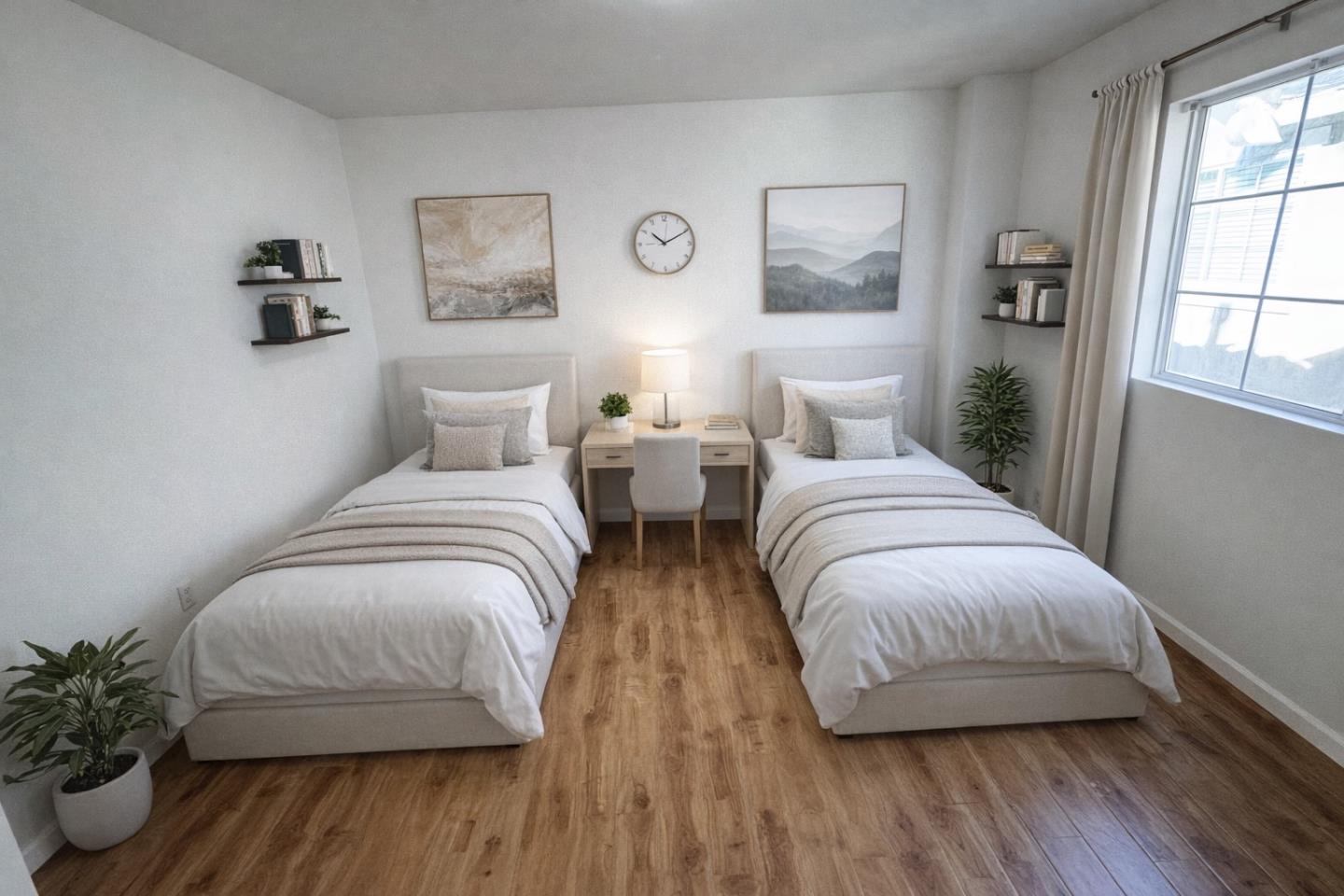 645 Dadis Way San Jose, CA 95111 - Photo 9 of 13 a bedroom with two beds and a potted plant