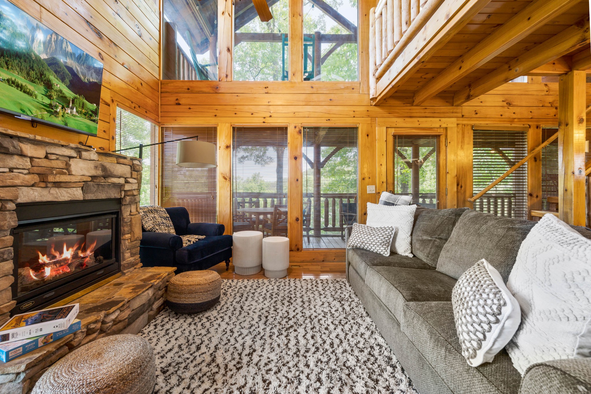 1105 Autumn Path Way Sevierville, TN 37862 - Photo 3 of 61 a outdoor living space with patio furniture and a fireplace