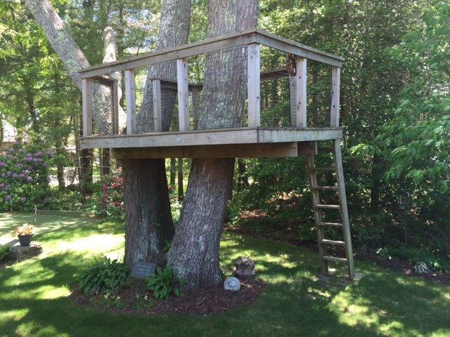 43 Poponessett Road Cotuit, MA 02635 - Photo 27 of 31 a view of a house with backyard and porch