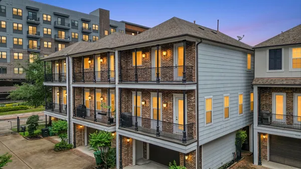 a front view of a house with balcony