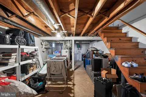 a view of storage and utility room
