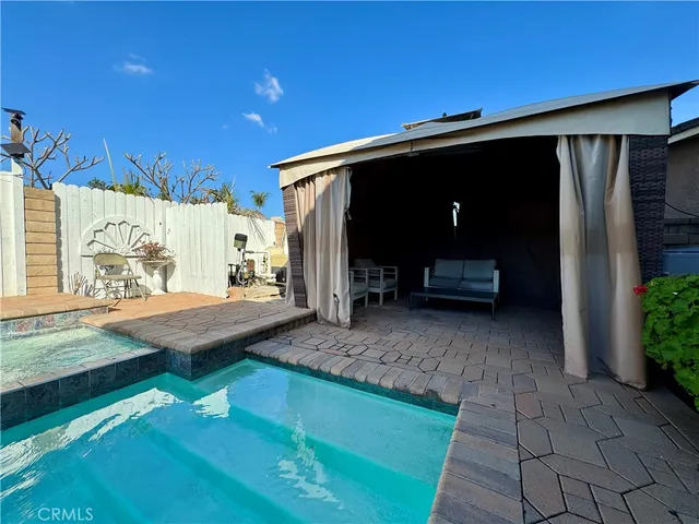 a view of outdoor space with seating area
