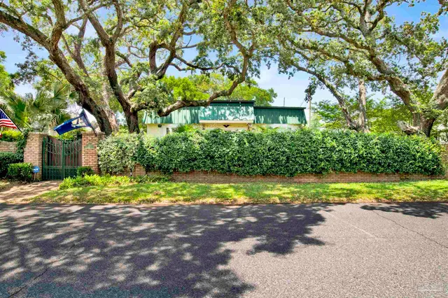 a view of backyard with green space