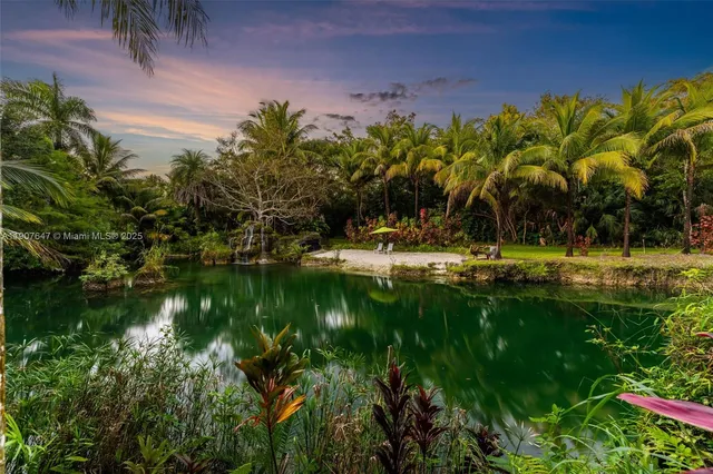 a view of backyard of a house