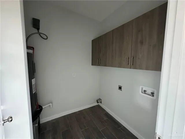 a view of small space with racks on the wall