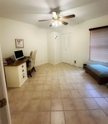 a view of workspace with a window